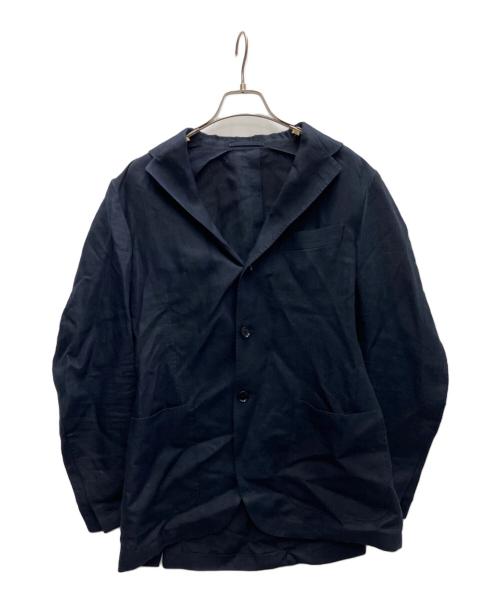 BEAMS F（ビームスエフ）BEAMS F (ビームスエフ) NEW EASY リネン ソリッド ジャケット ネイビー サイズ:SIZE50の古着・服飾アイテム
