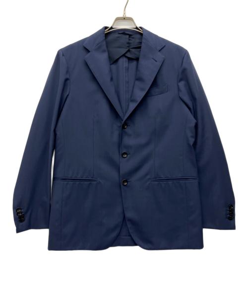 GianFranco Bommezzadri（ジャンフランコ ボメザドリ）Gianfranco Bommezzadri (ジャンフランコ ボメザドリ) ウールトロピカルソリッド3B1プリーツスーツ ネイビー サイズ:50の古着・服飾アイテム