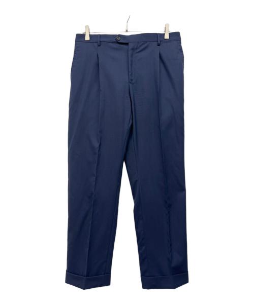 GianFranco Bommezzadri（ジャンフランコ ボメザドリ）Gianfranco Bommezzadri (ジャンフランコ ボメザドリ) ウールトロピカルソリッド3B1プリーツスーツ ネイビー サイズ:50の古着・服飾アイテム