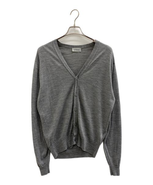 JOHN SMEDLEY（ジョンスメドレー）JOHN SMEDLEY (ジョンスメドレー) ウールニットカーディガン グレー サイズ:Mの古着・服飾アイテム