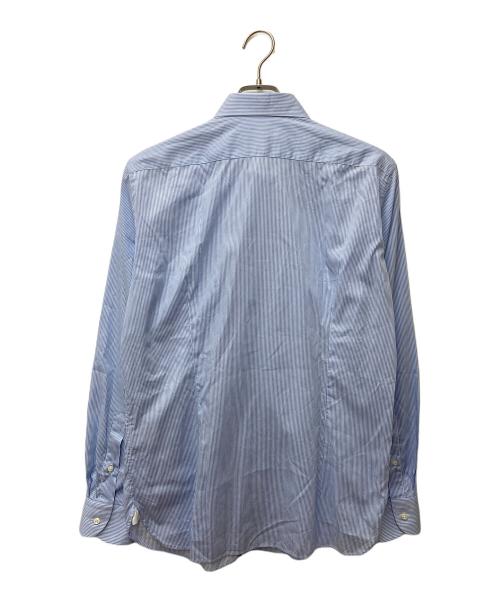 GUY ROVER（ギローバー）GUY ROVER (ギローバー) ストライプシャツ 3350W2530 ブルー×ホワイト サイズ:41の古着・服飾アイテム