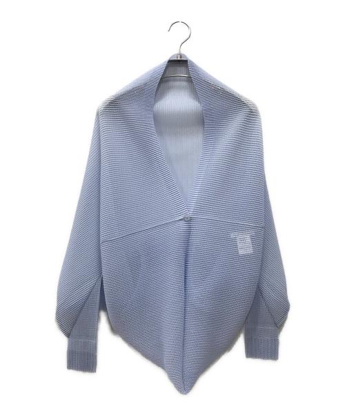 PLEATS PLEASE（プリーツプリーズ）PLEATS PLEASE (プリーツプリーズ) メッシュカーディガン スカイブルー サイズ:-の古着・服飾アイテム