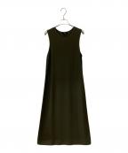 theoryセオリー）の古着「Wooster Crepe Knit SLVLESS Shift DR」｜オリーブ