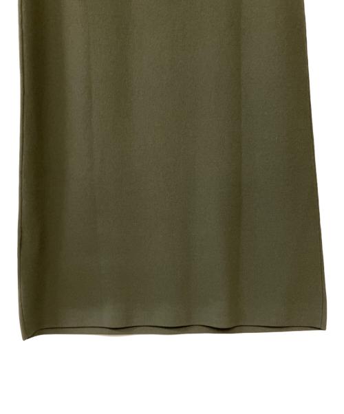 theory（セオリー）theory (セオリー) Wooster Crepe Knit SLVLESS Shift DR オリーブ サイズ:Mの古着・服飾アイテム