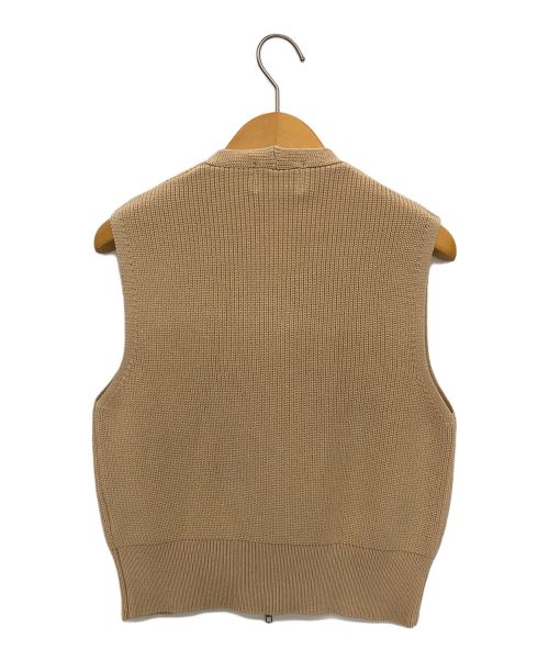 CLANE（クラネ）CLANE (クラネ) ZIP COMPACT KNIT VEST ベージュ サイズ:1の古着・服飾アイテム