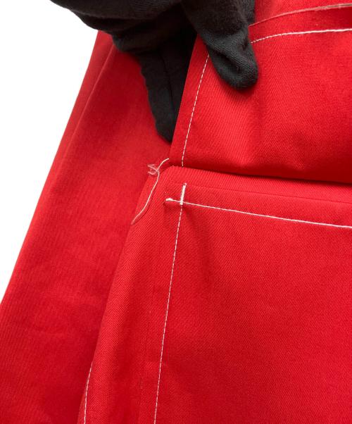CAMIEL FORTGENS（カミエルフォートヘンス）CAMIEL FORTGENS (カミエルフォートヘンス) HOODED RAIN JACKET REVERSIBLE レッド×オリーブ サイズ:Sの古着・服飾アイテム