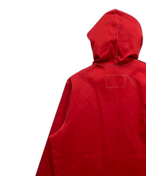 CAMIEL FORTGENS（カミエルフォートヘンス）CAMIEL FORTGENS (カミエルフォートヘンス) HOODED RAIN JACKET REVERSIBLE レッド×オリーブ サイズ:Sの古着・服飾アイテム