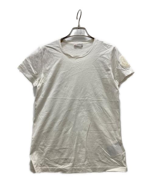 MONCLER（モンクレール）MONCLER (モンクレール) 肩ワッペンロゴ/カットソー ホワイト サイズ:Sの古着・服飾アイテム