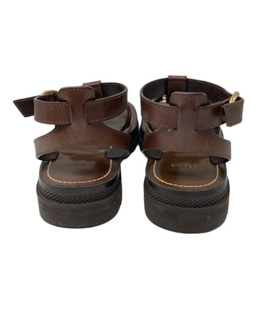 CELINE（セリーヌ）CELINE (セリーヌ) クレアトリオンフ グラディエーター チャンキーサンダル ブラウン サイズ:38の古着・服飾アイテム