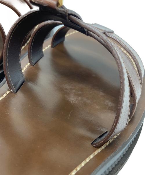CELINE（セリーヌ）CELINE (セリーヌ) クレアトリオンフ グラディエーター チャンキーサンダル ブラウン サイズ:38の古着・服飾アイテム