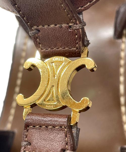 CELINE（セリーヌ）CELINE (セリーヌ) クレアトリオンフ グラディエーター チャンキーサンダル ブラウン サイズ:38の古着・服飾アイテム