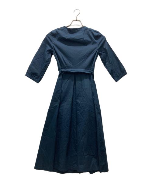 'S Max Mara（エスマックスマーラ）'S Max Mara (エスマックスマーラ) ノーカラーワンピース ネイビー サイズ:34の古着・服飾アイテム