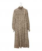 INTIMITEアンティミテ）の古着「Triangle Flare One-piece 62030205」｜アイボリー×ブラウン