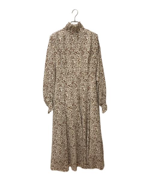 INTIMITE（アンティミテ）INTIMITE (アンティミテ) Triangle Flare One-piece 62030205 アイボリー×ブラウン サイズ:Mの古着・服飾アイテム