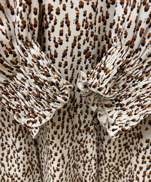 INTIMITE（アンティミテ）INTIMITE (アンティミテ) Triangle Flare One-piece 62030205 アイボリー×ブラウン サイズ:Mの古着・服飾アイテム