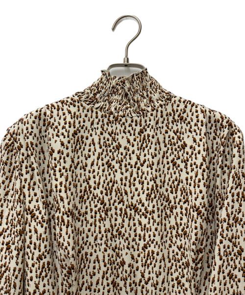 INTIMITE（アンティミテ）INTIMITE (アンティミテ) Triangle Flare One-piece 62030205 アイボリー×ブラウン サイズ:Mの古着・服飾アイテム