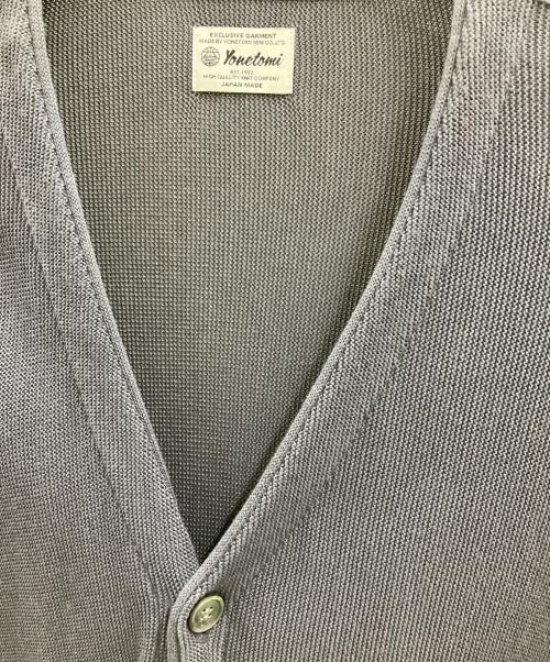 Yonetomi（ヨネトミ）yonetomi (ヨネトミ) ギマコットン カーディガン グレー サイズ:３ 未使用品の古着・服飾アイテム
