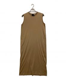 ATON（エイトン）の古着「SUVIN 60/2 TANK TOP DRESS」｜ベージュ