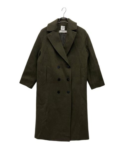 KUHO（クホ）KUHO (クホ) カシミヤブレンドダブルコート オリーブの古着・服飾アイテム