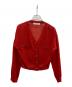 LOUNIE（ルーニー）の古着「シアーラメニットカーディガン」｜レッド