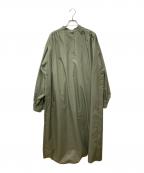 Lavish Gateラビッシュゲート）の古着「ボリュームスリーブ カフタンドレス onepiece-04043」｜カーキ