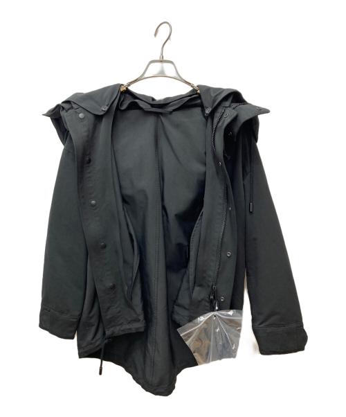 THE RERACS（ザ リラクス）THE RERACS (ザ リラクス) ドロップショルダー モッズコート 2　23SS-RECT-310L-UASP-J ブラック サイズ:38の古着・服飾アイテム