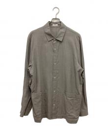 ATON（エイトン）の古着「KYOTO TSURIZOME LINEN SHIRT JACKET」｜グレー