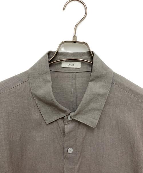 ATON（エイトン）ATON (エイトン) KYOTO TSURIZOME LINEN SHIRT JACKET グレー サイズ:6の古着・服飾アイテム