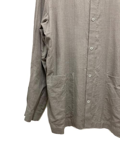 ATON（エイトン）ATON (エイトン) KYOTO TSURIZOME LINEN SHIRT JACKET グレー サイズ:6の古着・服飾アイテム