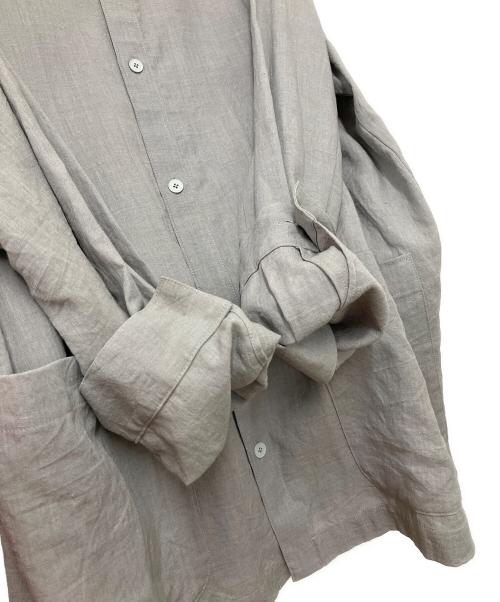 ATON（エイトン）ATON (エイトン) KYOTO TSURIZOME LINEN SHIRT JACKET グレー サイズ:6の古着・服飾アイテム