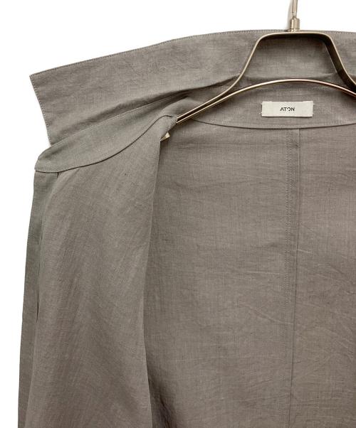 ATON（エイトン）ATON (エイトン) KYOTO TSURIZOME LINEN SHIRT JACKET グレー サイズ:6の古着・服飾アイテム