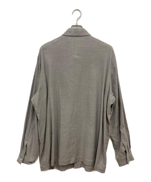 ATON（エイトン）ATON (エイトン) KYOTO TSURIZOME LINEN SHIRT JACKET グレー サイズ:6の古着・服飾アイテム