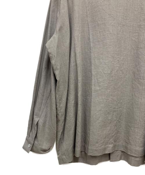 ATON（エイトン）ATON (エイトン) KYOTO TSURIZOME LINEN SHIRT JACKET グレー サイズ:6の古着・服飾アイテム