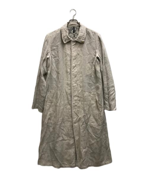 DISTORTION3 by PR-y/NUDE:MM（マサヒコ マルヤマ）DISTORTION3 by PR-y/NUDE:MM (マサヒコ マルヤマ) リバーシブルリネンコート アイボリーの古着・服飾アイテム