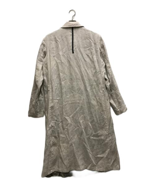 DISTORTION3 by PR-y/NUDE:MM（マサヒコ マルヤマ）DISTORTION3 by PR-y/NUDE:MM (マサヒコ マルヤマ) リバーシブルリネンコート アイボリーの古着・服飾アイテム