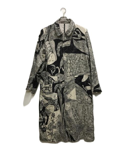 DISTORTION3 by PR-y/NUDE:MM（マサヒコ マルヤマ）DISTORTION3 by PR-y/NUDE:MM (マサヒコ マルヤマ) リバーシブルリネンコート アイボリーの古着・服飾アイテム