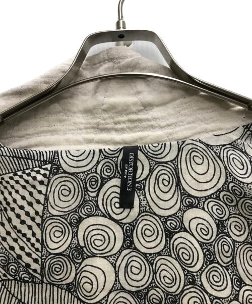 DISTORTION3 by PR-y/NUDE:MM（マサヒコ マルヤマ）DISTORTION3 by PR-y/NUDE:MM (マサヒコ マルヤマ) リバーシブルリネンコート アイボリーの古着・服飾アイテム