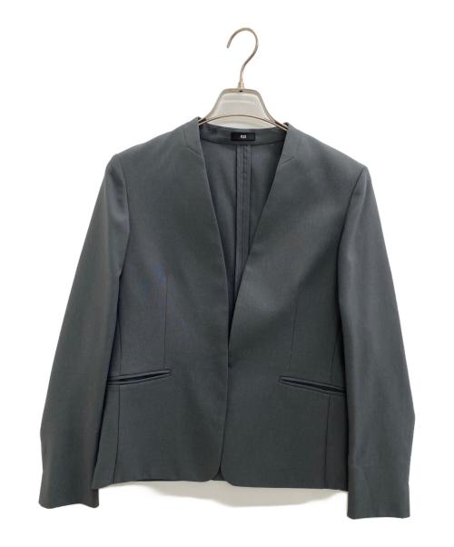 PLST（プラステ）PLST (プラステ) プレミアムオックスカラーレスジャケット グレー サイズ:Lの古着・服飾アイテム