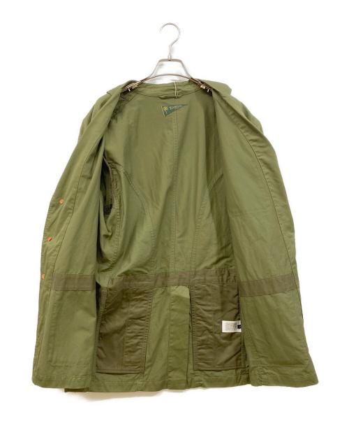 KAPITAL（キャピタル）KAPITAL (キャピタル) コットンリネンチノクロスランドナーバイクジャケット オリーブ サイズ:SIZE 4の古着・服飾アイテム
