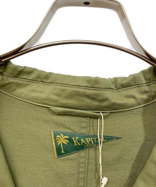 KAPITAL（キャピタル）KAPITAL (キャピタル) コットンリネンチノクロスランドナーバイクジャケット オリーブ サイズ:SIZE 4の古着・服飾アイテム