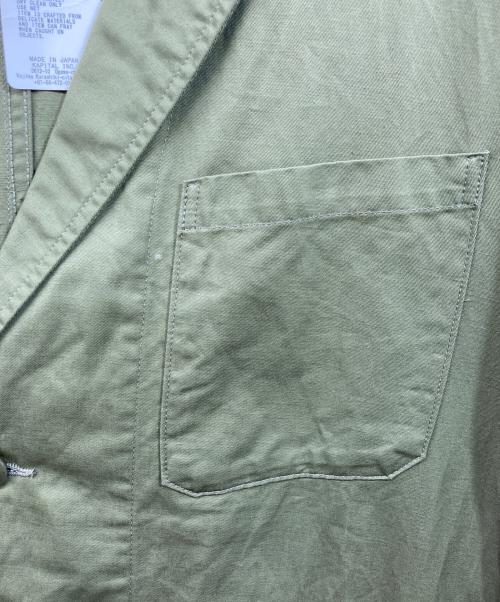 KAPITAL（キャピタル）KAPITAL (キャピタル) コットンリネンチノクロスランドナーバイクジャケット オリーブ サイズ:SIZE 4の古着・服飾アイテム