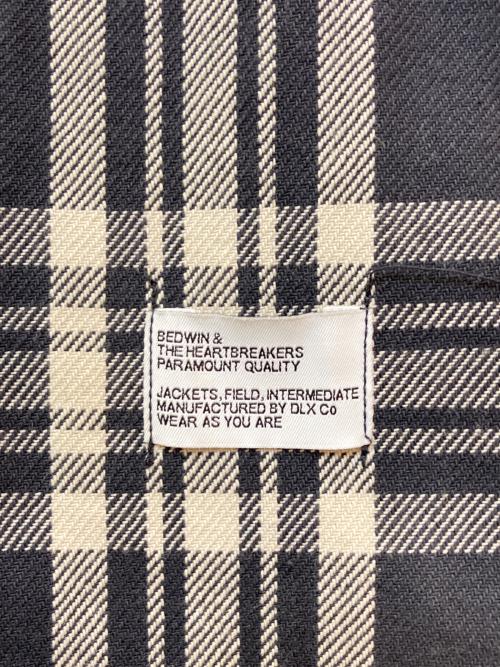 BEDWIN &THE HEARTBREAKERS（ベドウィンアンドザ ハートブレイカーズ）BEDWIN &THE HEARTBREAKERS (ベドウィンアンドザ ハートブレイカーズ) シャツジャケット ブラック×アイボリー サイズ:４の古着・服飾アイテム