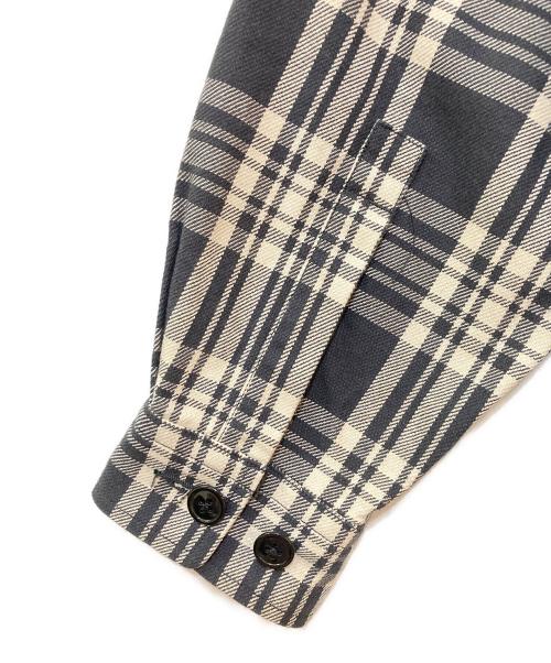 BEDWIN &THE HEARTBREAKERS（ベドウィンアンドザ ハートブレイカーズ）BEDWIN &THE HEARTBREAKERS (ベドウィンアンドザ ハートブレイカーズ) シャツジャケット ブラック×アイボリー サイズ:４の古着・服飾アイテム