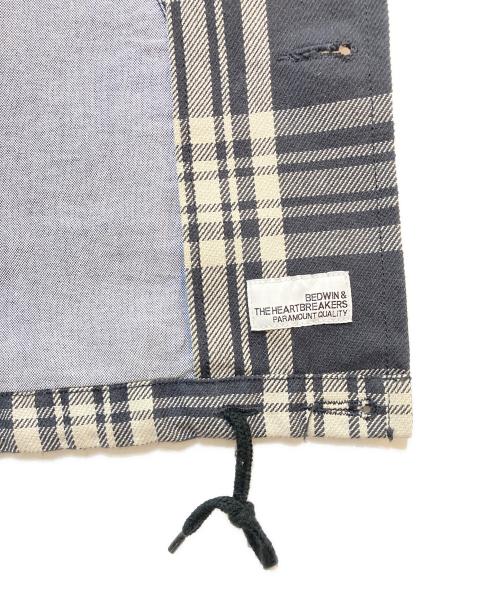 BEDWIN &THE HEARTBREAKERS（ベドウィンアンドザ ハートブレイカーズ）BEDWIN &THE HEARTBREAKERS (ベドウィンアンドザ ハートブレイカーズ) シャツジャケット ブラック×アイボリー サイズ:４の古着・服飾アイテム