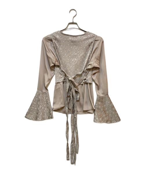 MARTE（マルテ）MARTE (マルテ) sahara柄レイヤードトップス ベージュ サイズ:FREEの古着・服飾アイテム