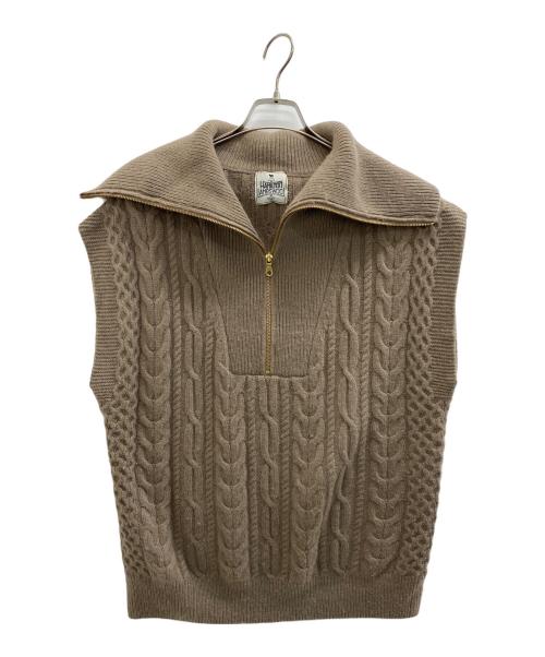 Spick and Span（スピック＆スパン）Spick and Span (スピックアンドスパン) ハミルトンアルパカケーブルZIPベスト ブラウン サイズ:ｆの古着・服飾アイテム
