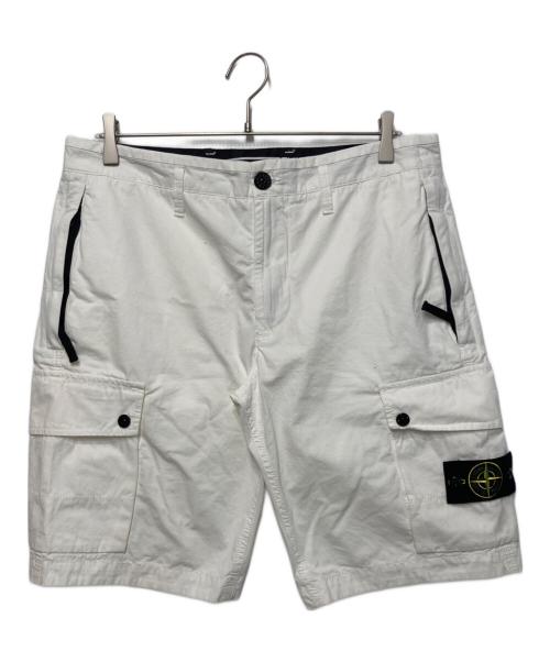 STONE ISLAND（ストーンアイランド）STONE ISLAND (ストーンアイランド) Cargo Shorts ホワイト サイズ:W32の古着・服飾アイテム