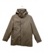 green label relaxingグリーンレーベルリラクシング）の古着「TAIONインナーダウンベスト付き ベントーネ(R)フード バルカラーコート」｜オリーブ