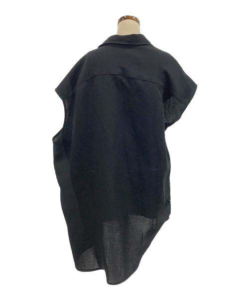 AKIKOAOKI（アキコアオキ）AKIKOAOKI (アキコアオキ) コットン3wayシェイプシャツ ブラック サイズ:Fの古着・服飾アイテム