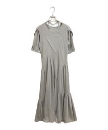 MURRAL（ミューラル）の古着「Leaf vein jersey dress」｜グレー